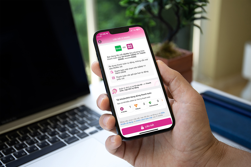 MoMo's payment solution available on Grab app